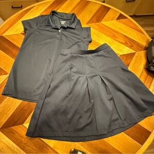 Lands' End Navy Kids Skirt Set school uniform